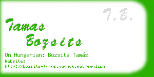 tamas bozsits business card